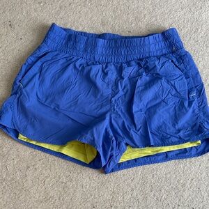 Spyder Women’s Athletic Shorts - Royal Blue with Yellow Liner